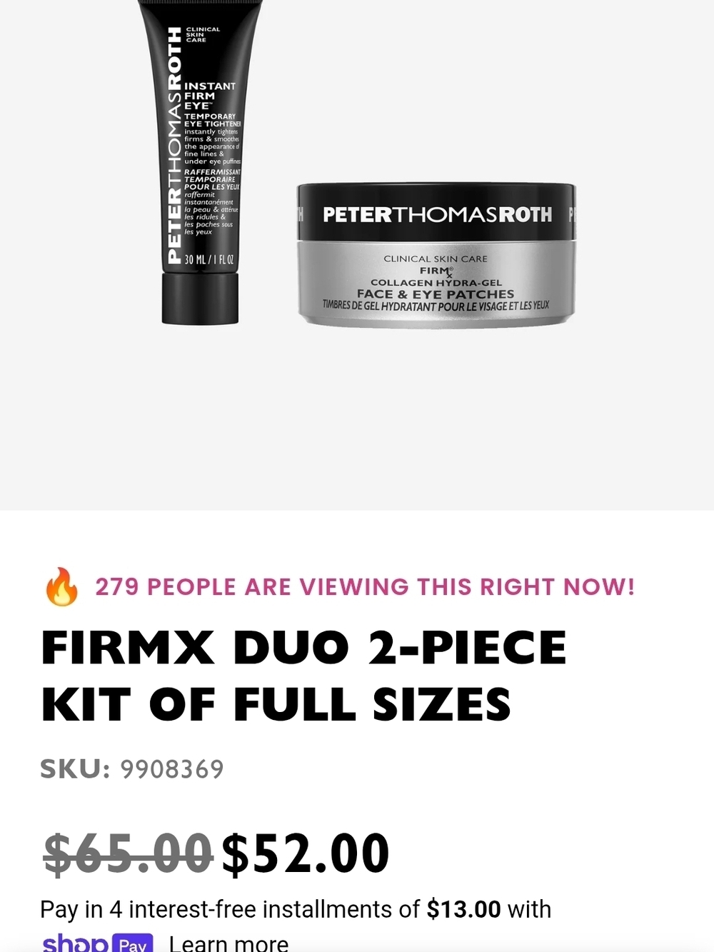 Peter Thomas Roth Full-Size Firm Face & Eye Firmers